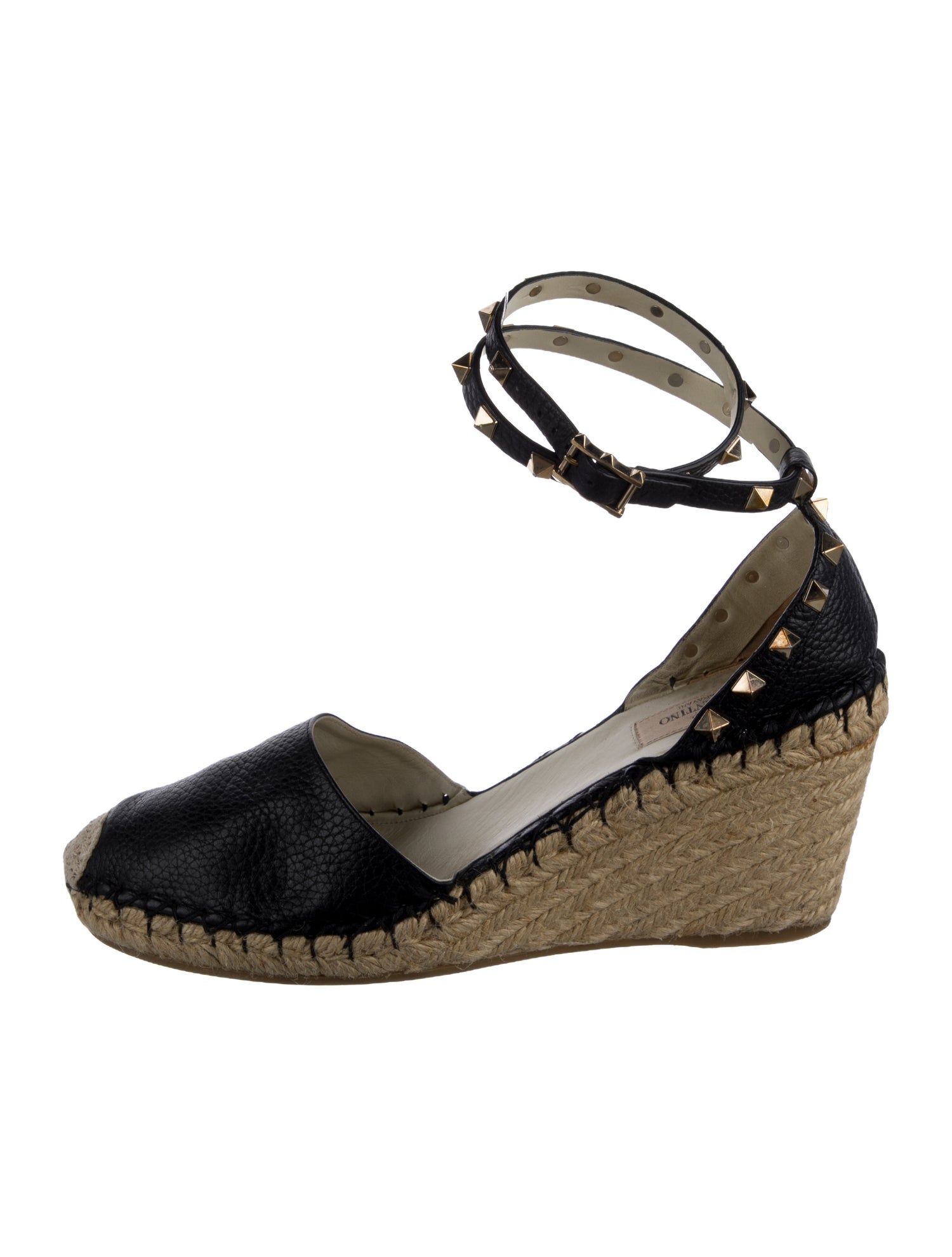 Valentino Rockstud Accents Leather Pumps