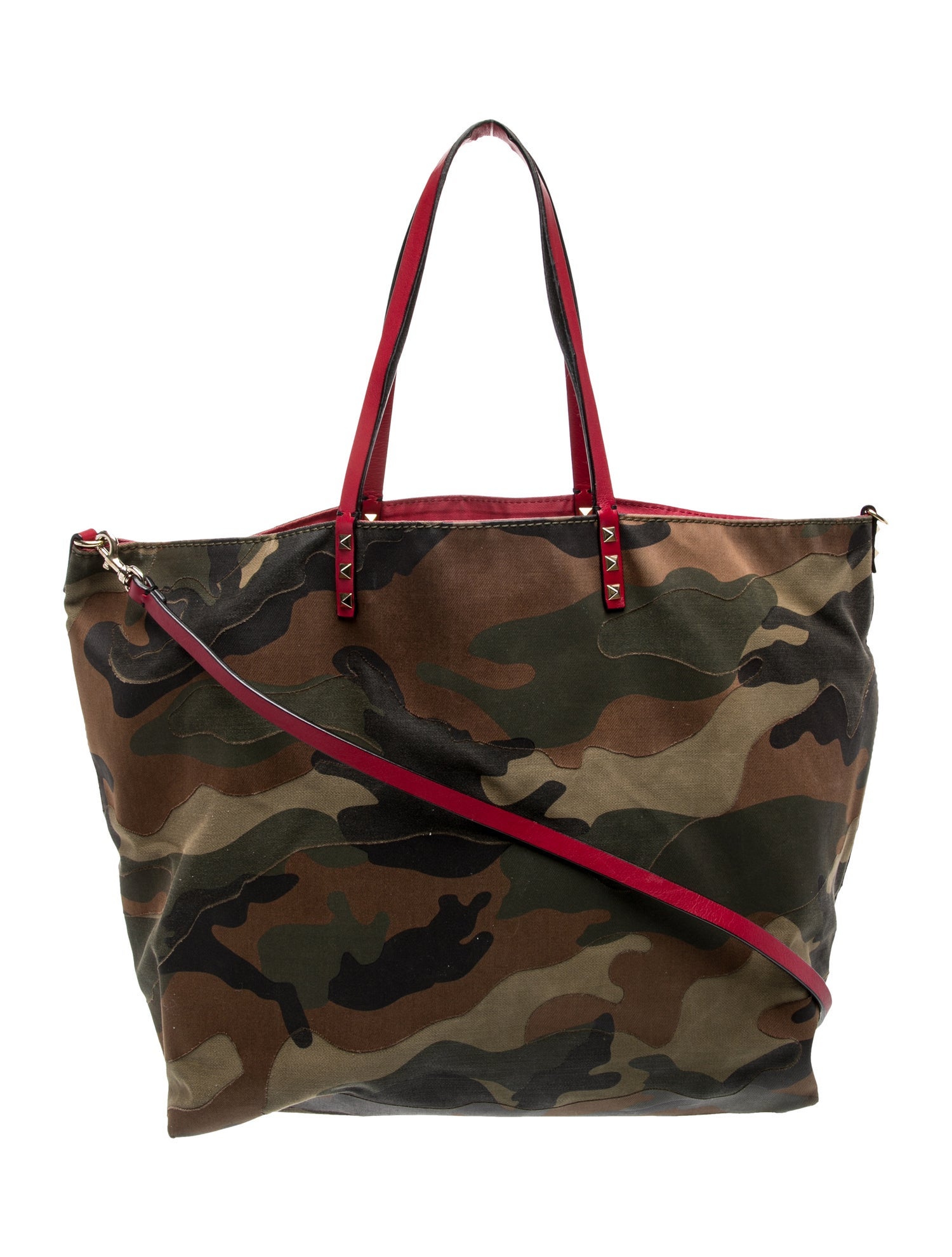 Valentino Rockstud Rockstud Canvas Tote