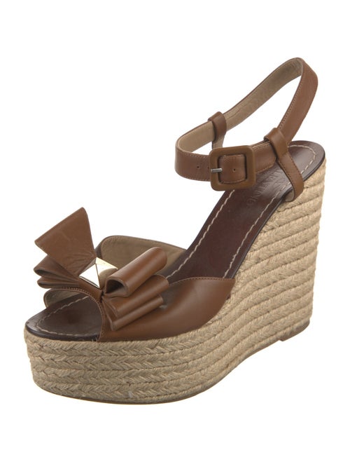 Valentino Rockstud Accents Leather Espadrilles