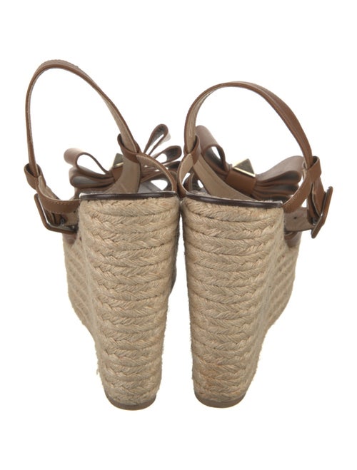 Valentino Rockstud Accents Leather Espadrilles