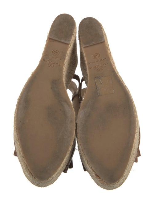 Valentino Rockstud Accents Leather Espadrilles