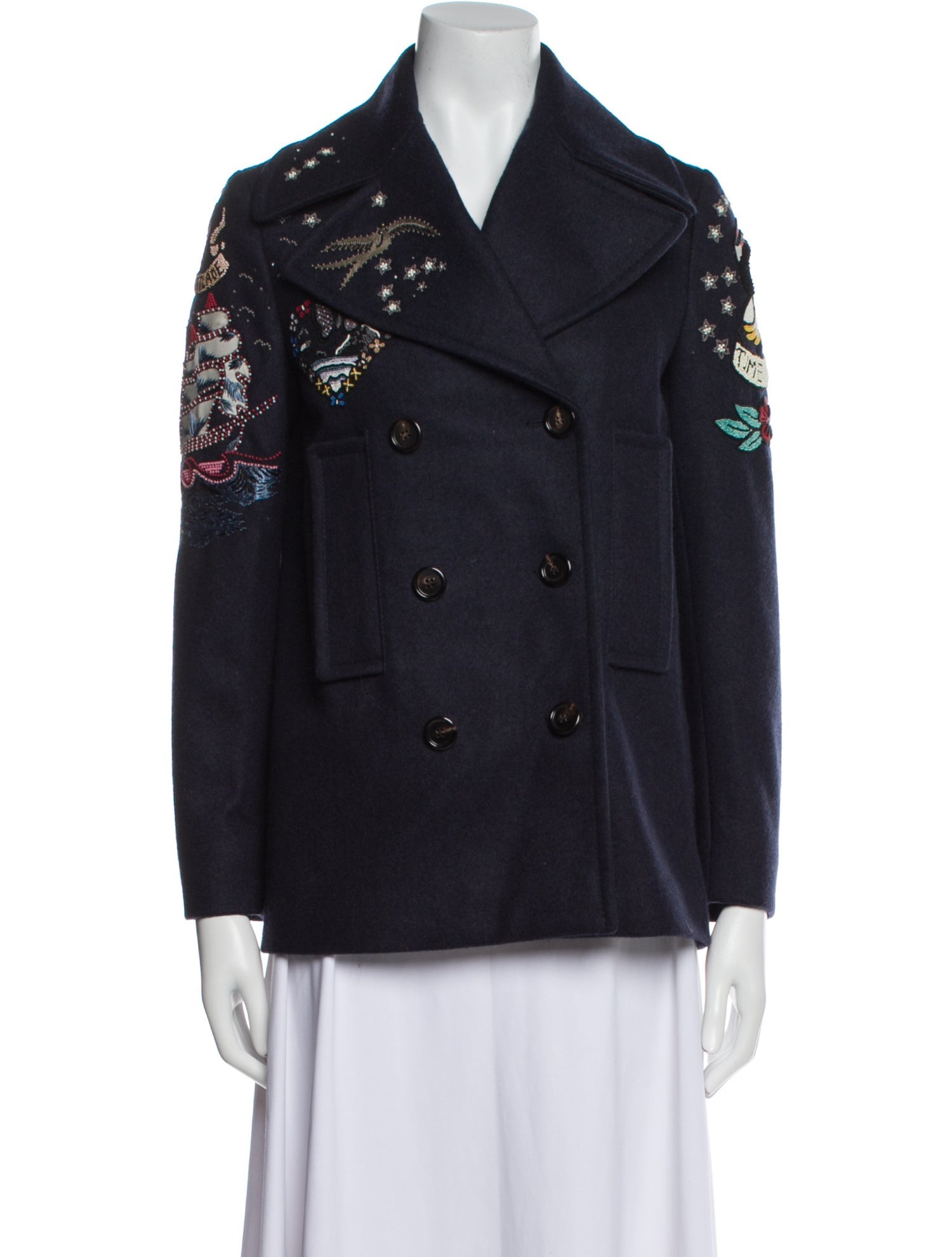 Valentino Virgin Wool Peacoat