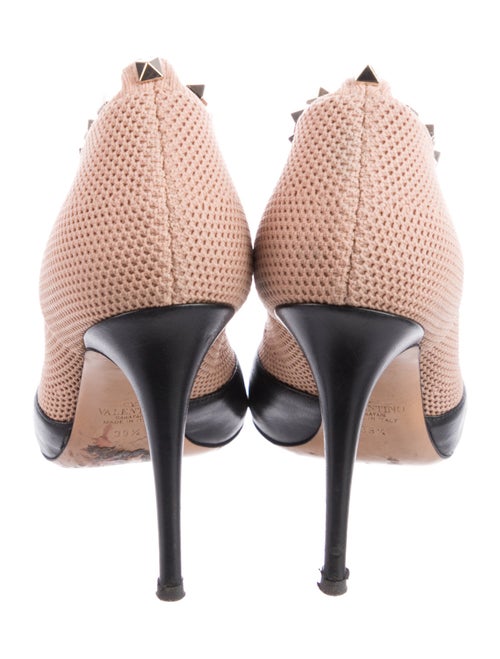 Valentino Rockstud Accents Colorblock Pattern Pumps