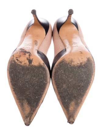 Valentino Rockstud Accents Colorblock Pattern Pumps