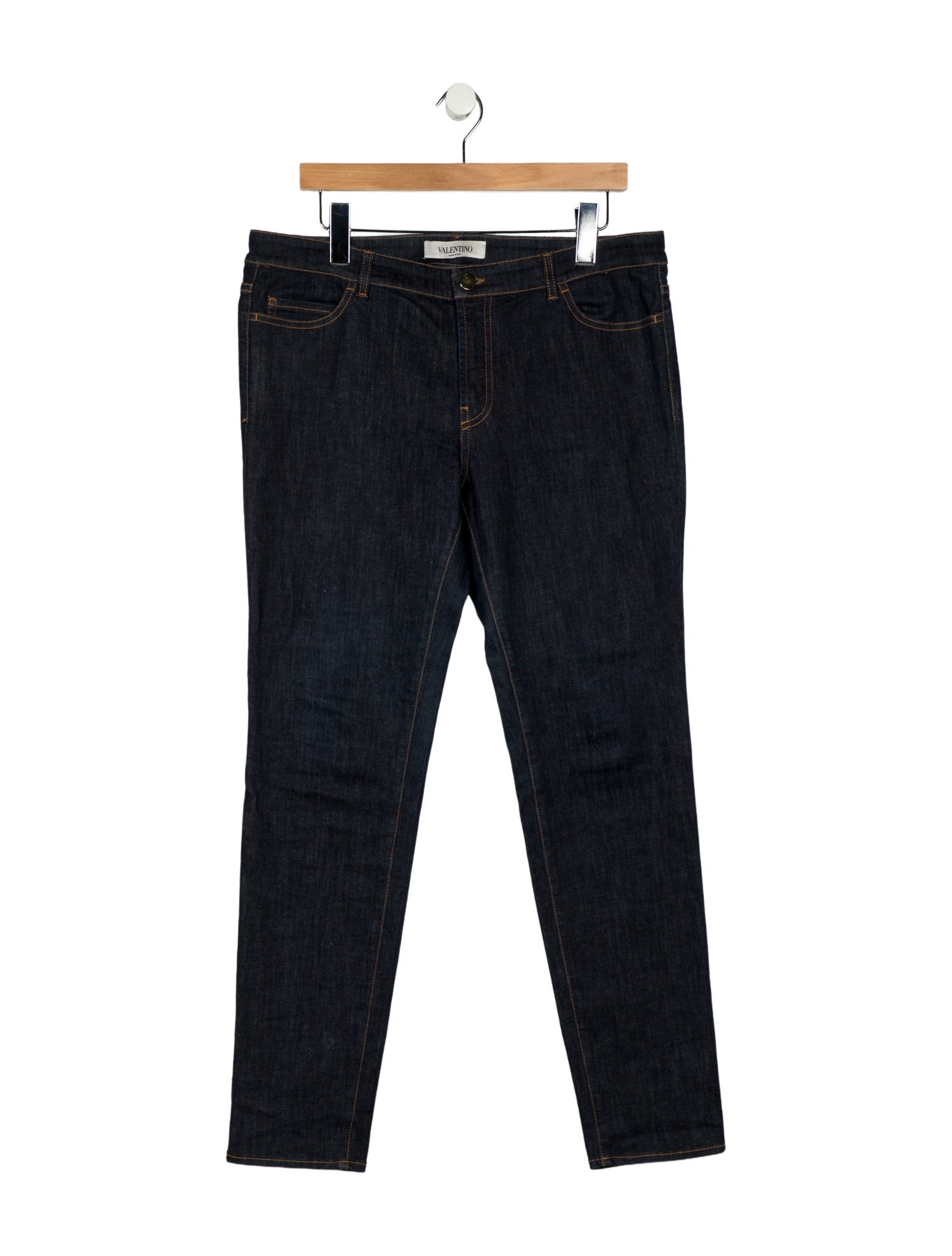 Valentino Mid-Rise Straight Leg Jeans