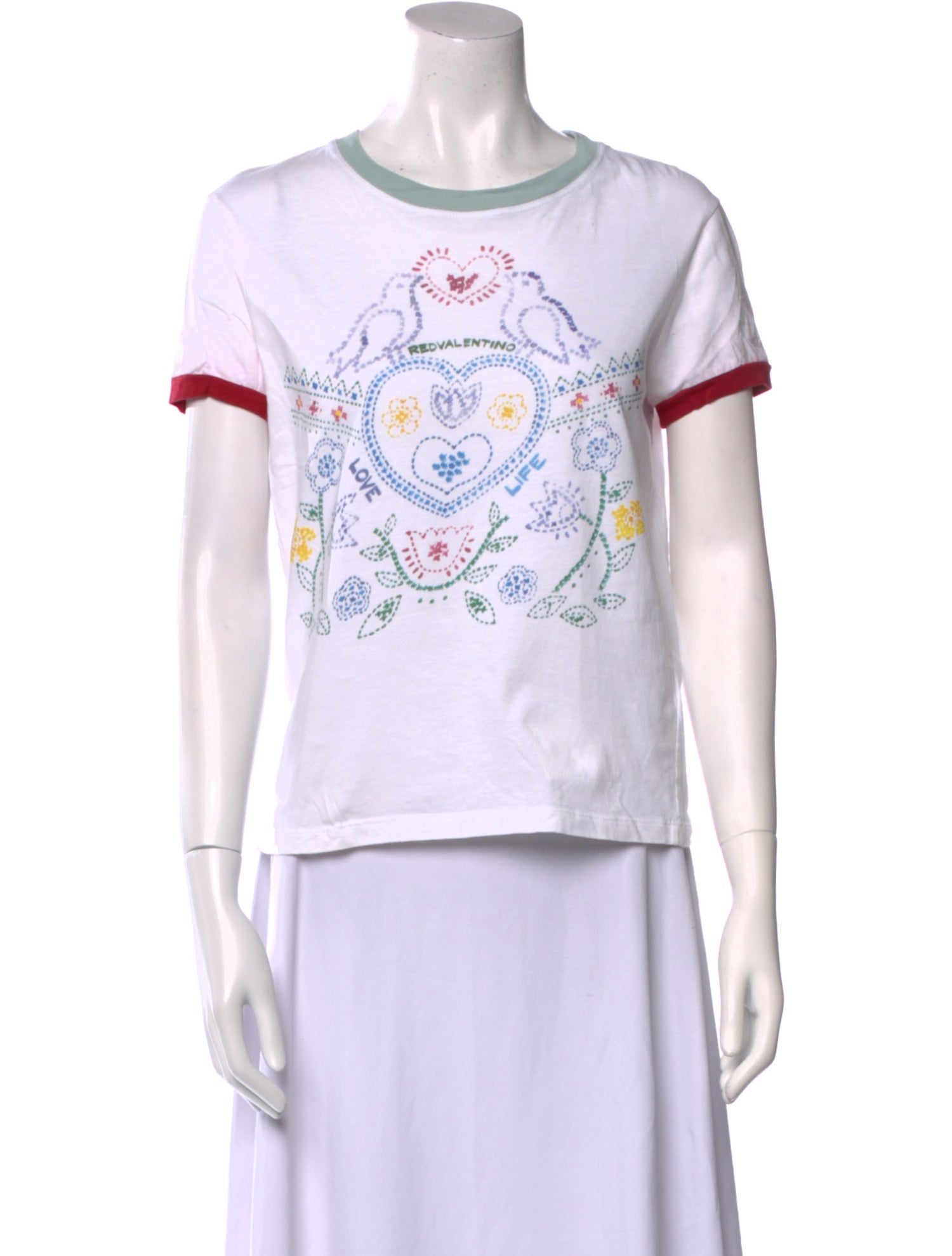 Valentino Graphic Print Crew Neck T-Shirt