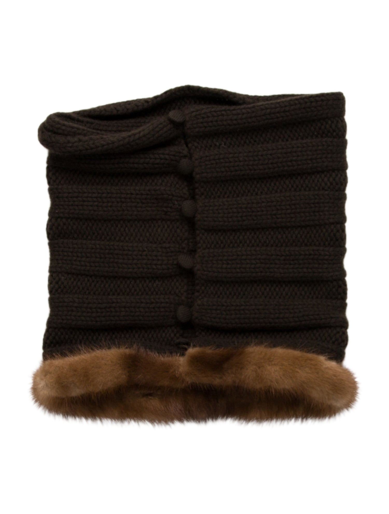Valentino Fur-Trimmed Virgin Wool Snood