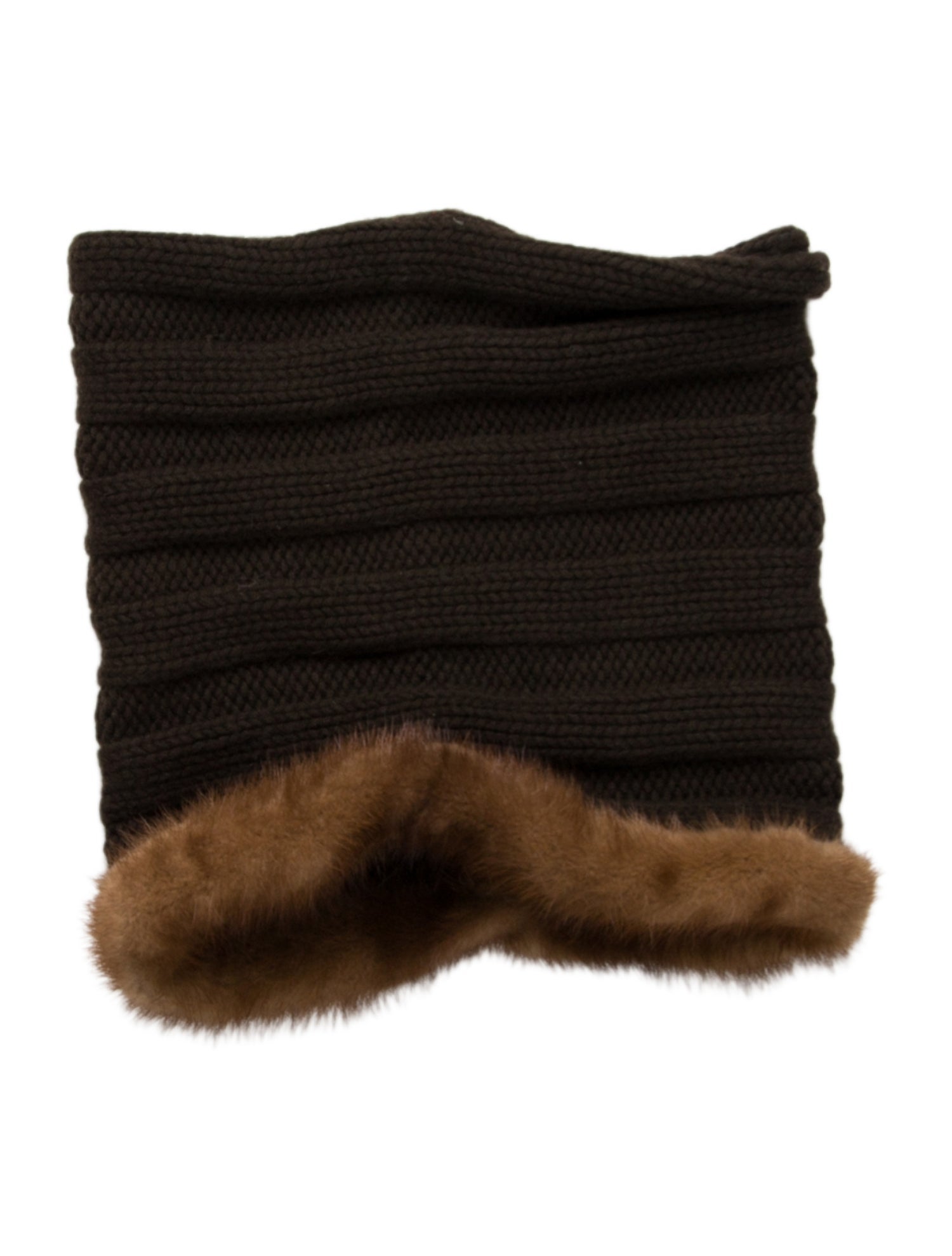 Valentino Fur-Trimmed Virgin Wool Snood