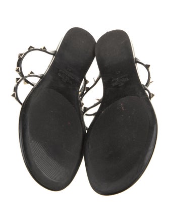 Valentino Rockstud Accents Rubber Flip Flops