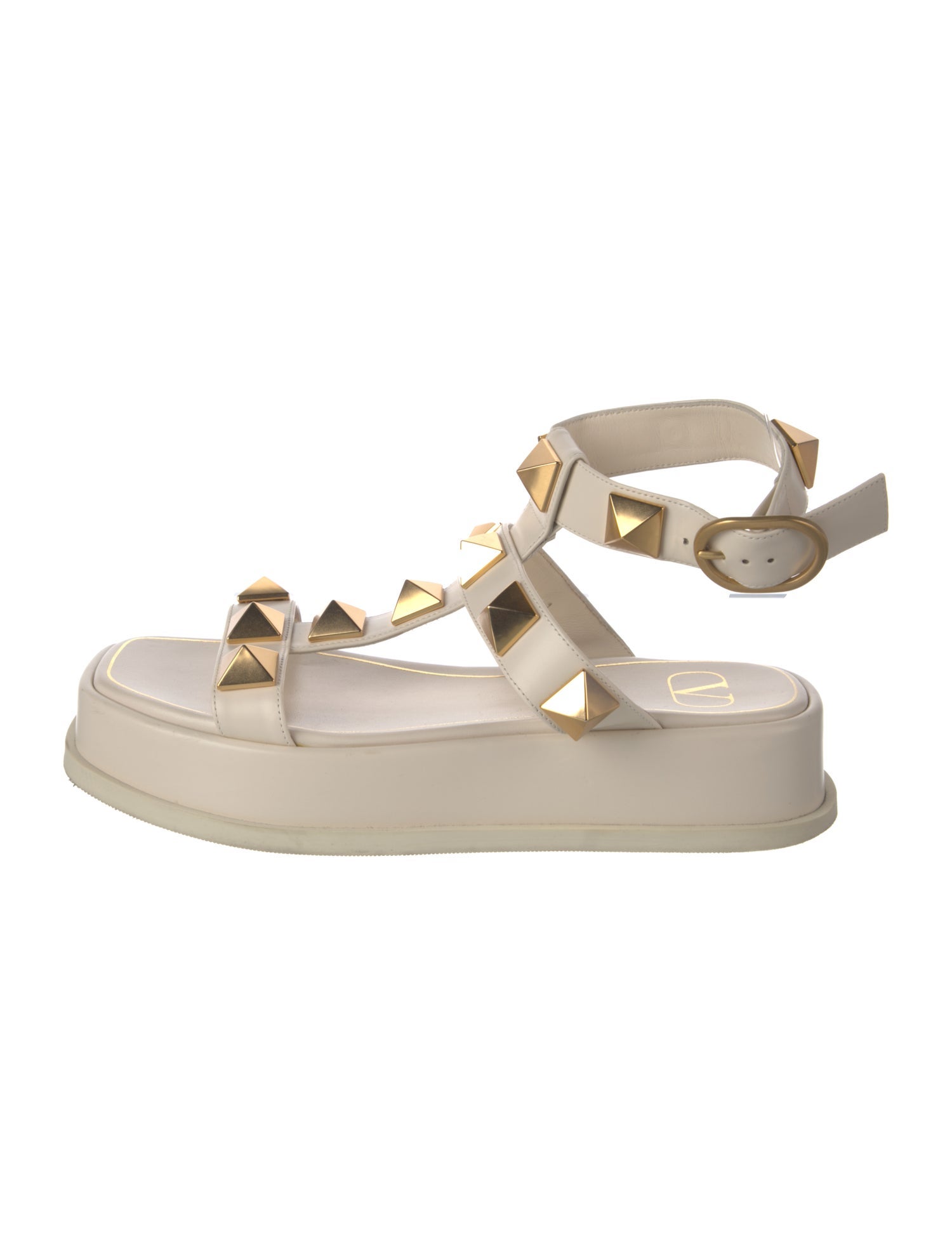 Valentino Rockstud Accents Leather Sandals