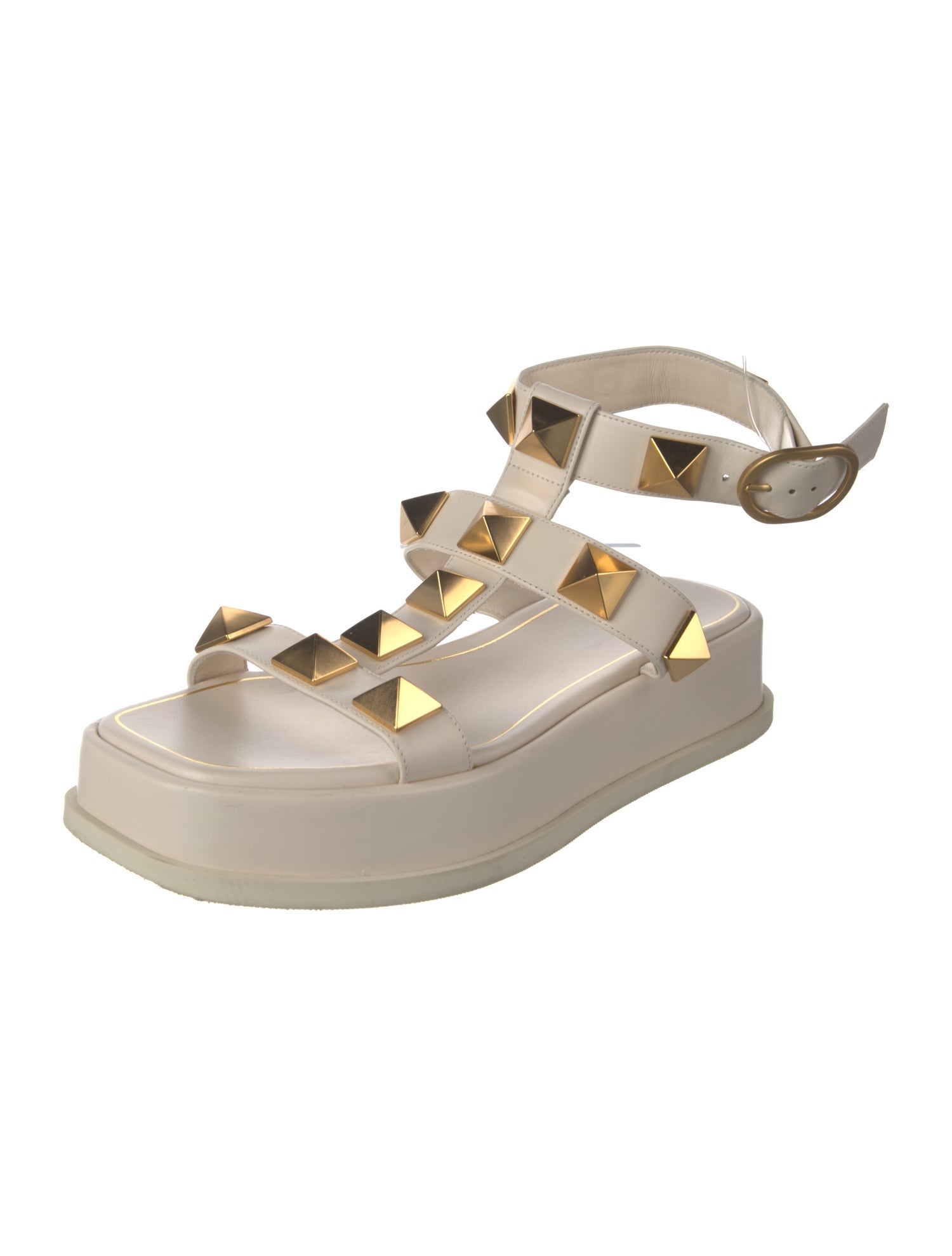 Valentino Rockstud Accents Leather Sandals