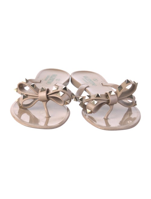 Valentino Rockstud Accents Rubber Slides