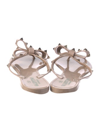 Valentino Rockstud Accents Rubber Slides