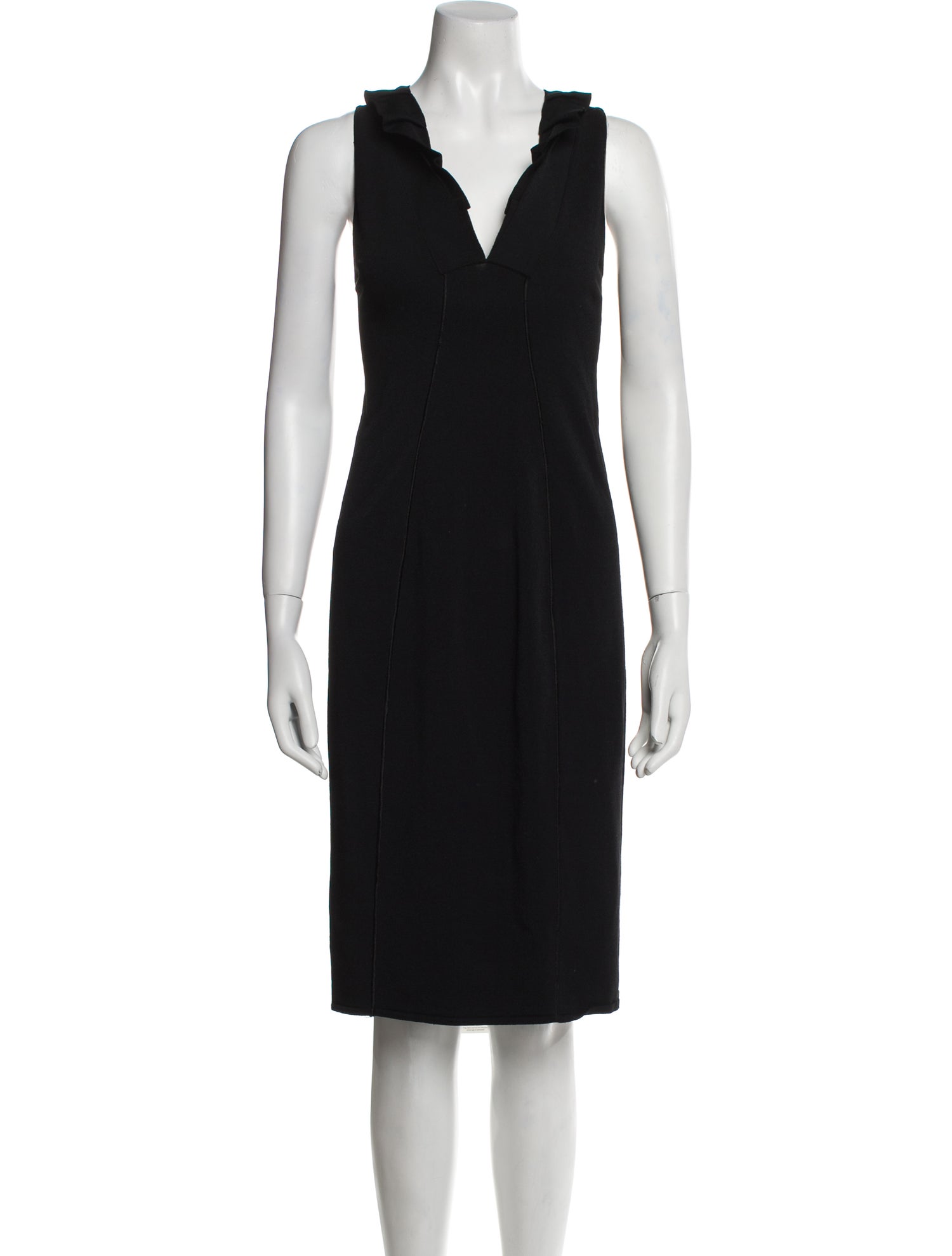 Valentino V-Neck Knee-Length Dress