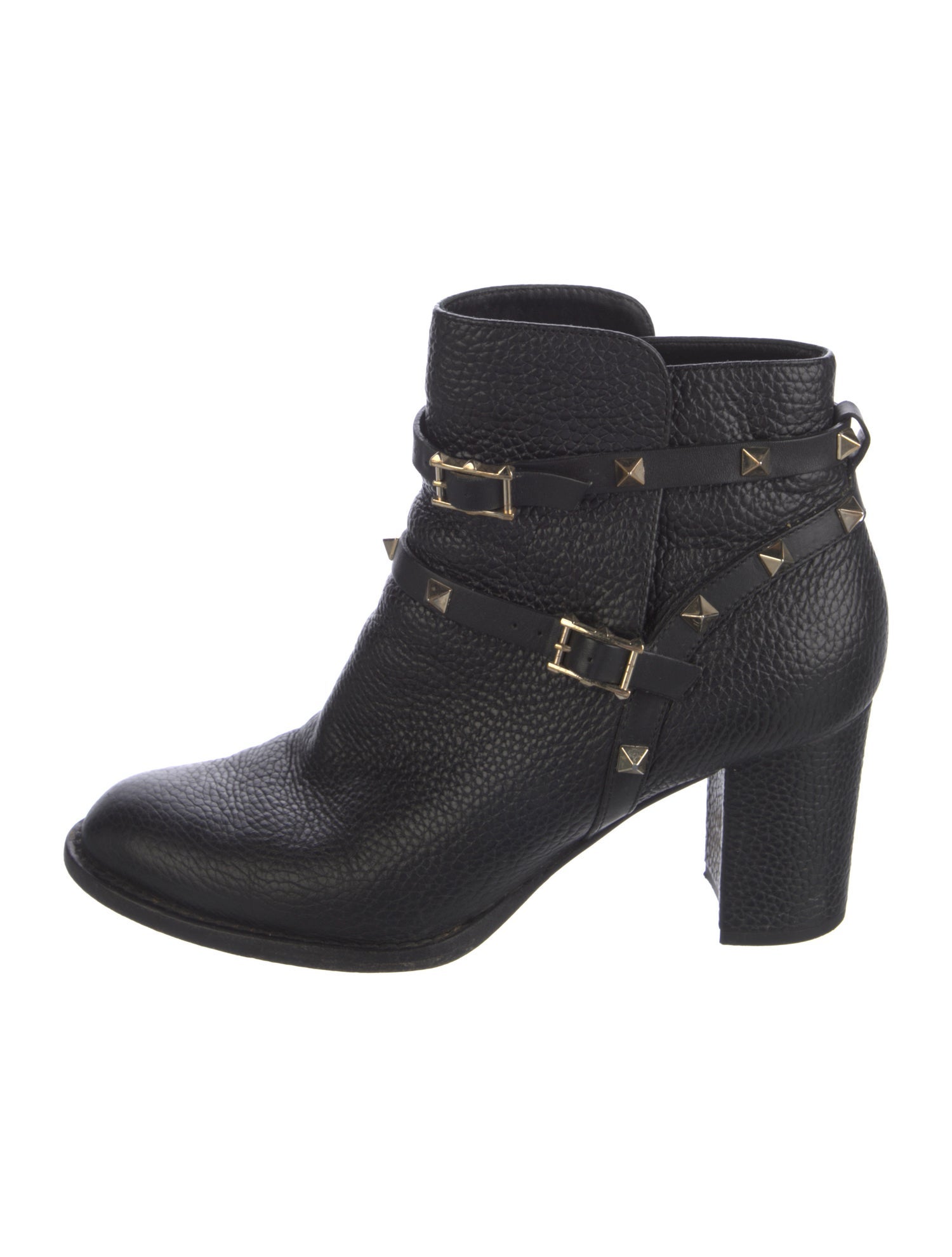 Valentino Rockstud Accents Leather Boots