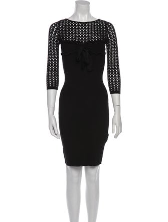 Valentino Bateau Neckline Mini Dress