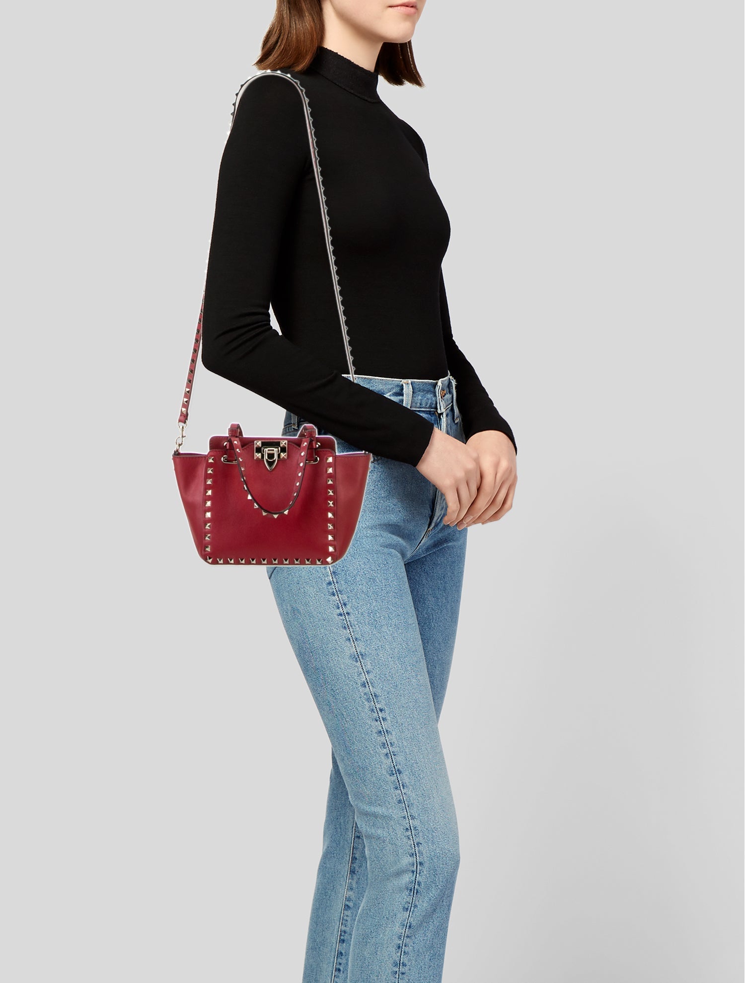 Valentino Leather Top Handle Bag