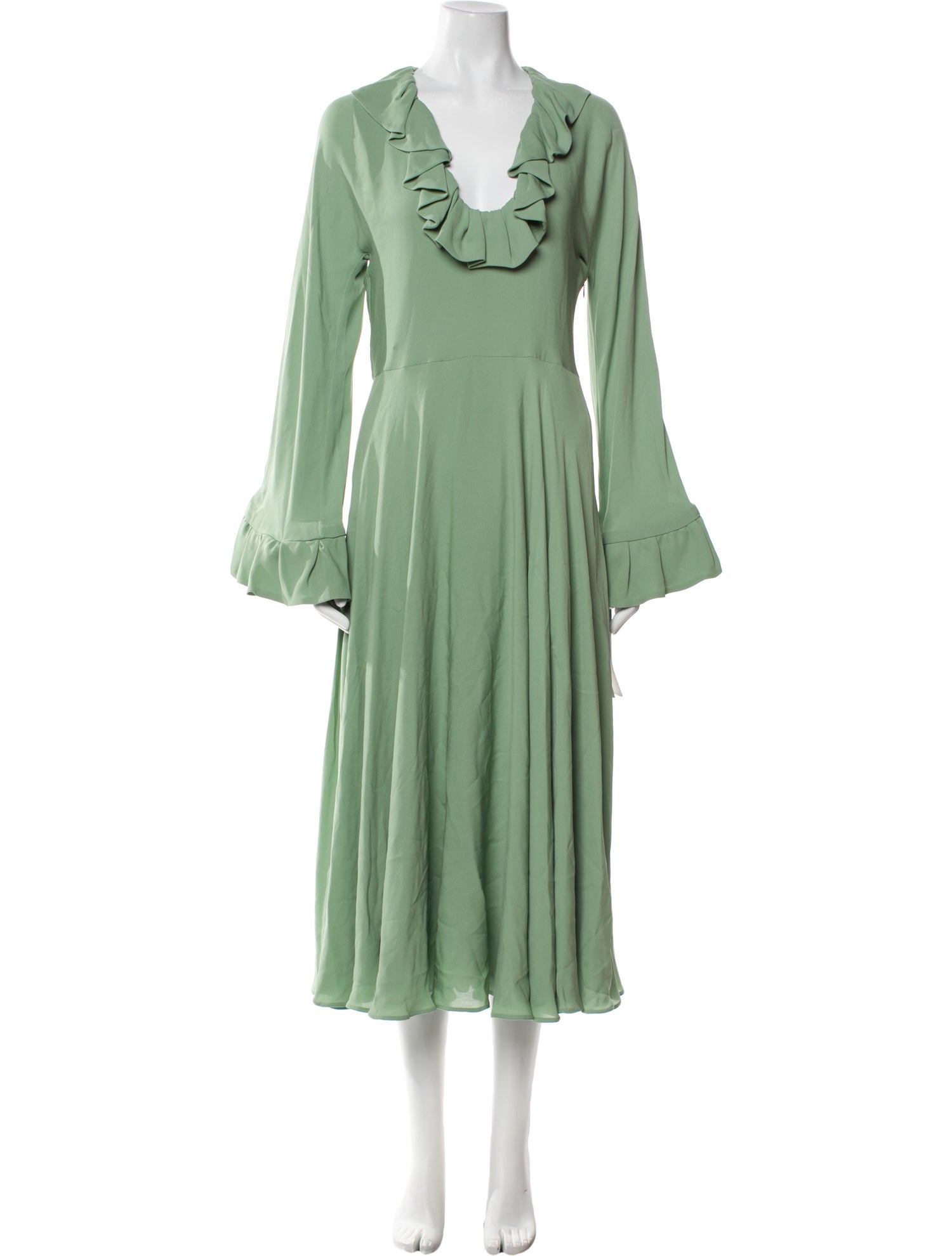 green emerald velvet dress Valentino // White Lace & Green Silk Dress  VSP Consignment