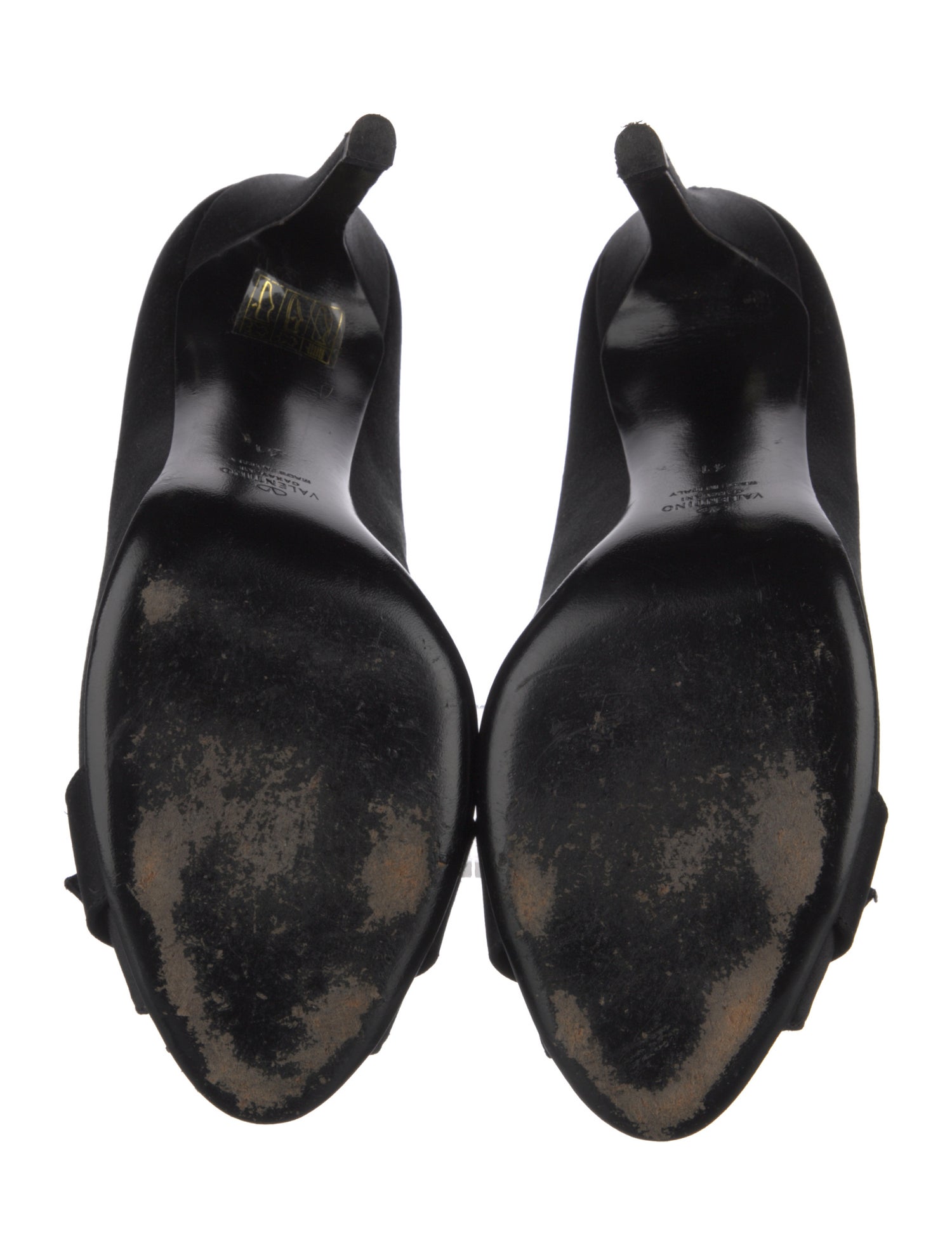 Valentino Satin Crystal Embellishments Pumps