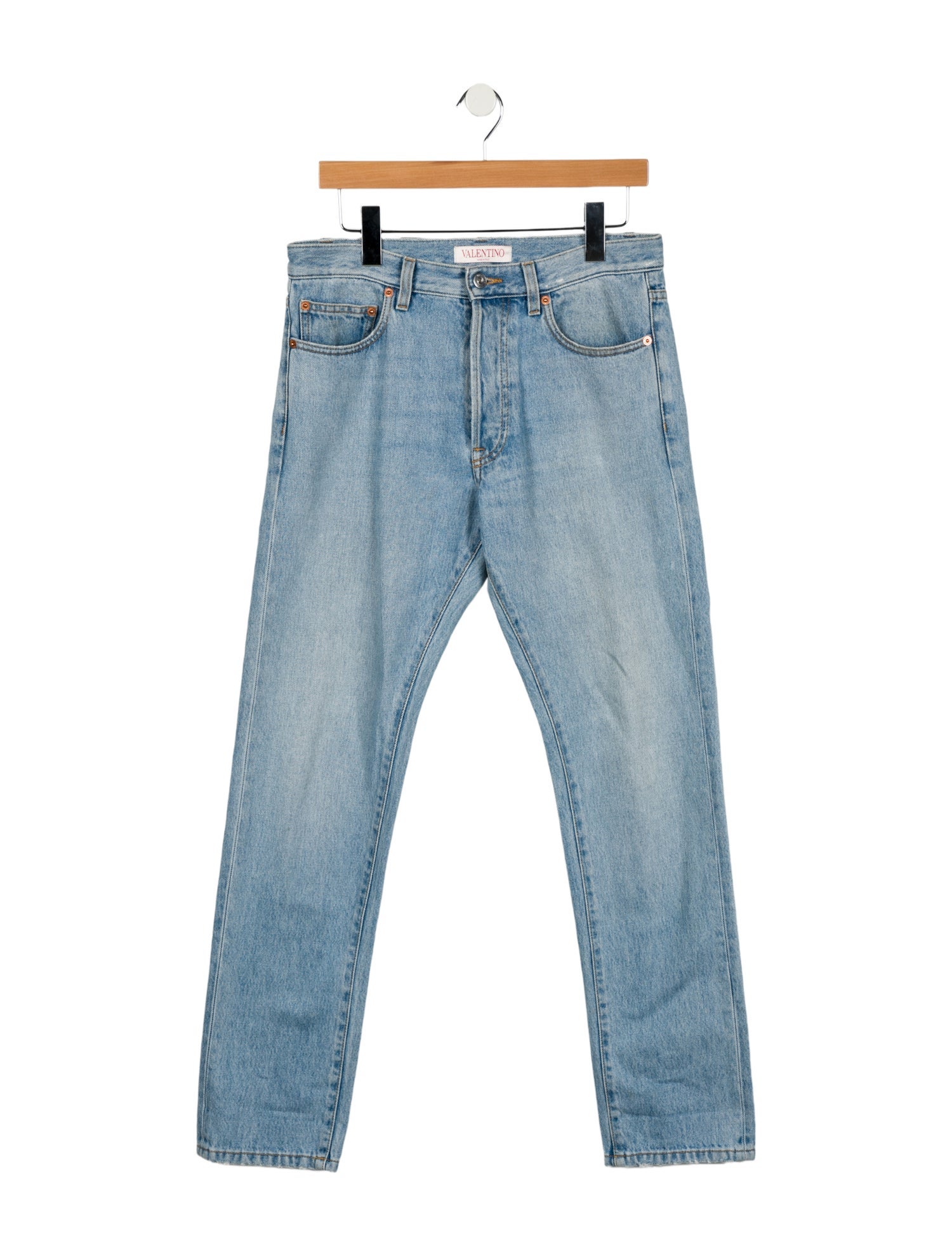 Valentino Rockstud Accents Skinny Jeans