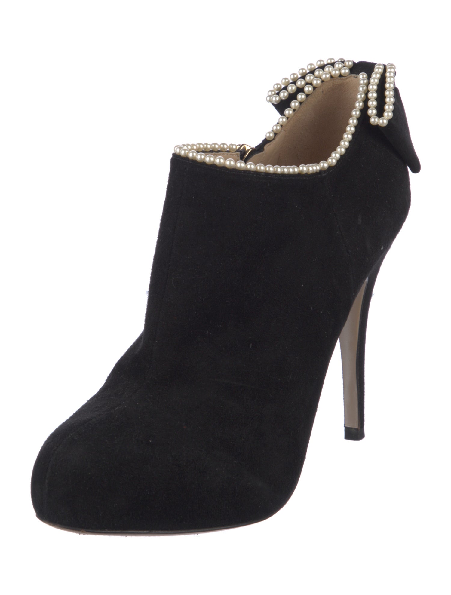 Valentino Suede Bow Accents Boots