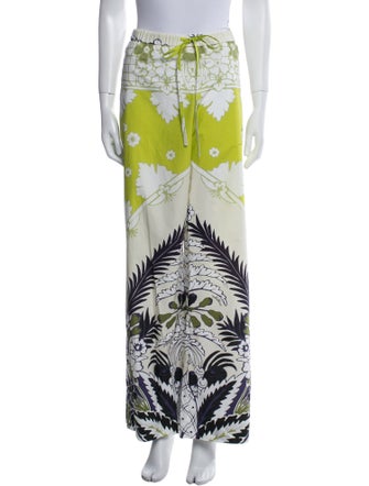 Valentino Floral Print Wide Leg Pants