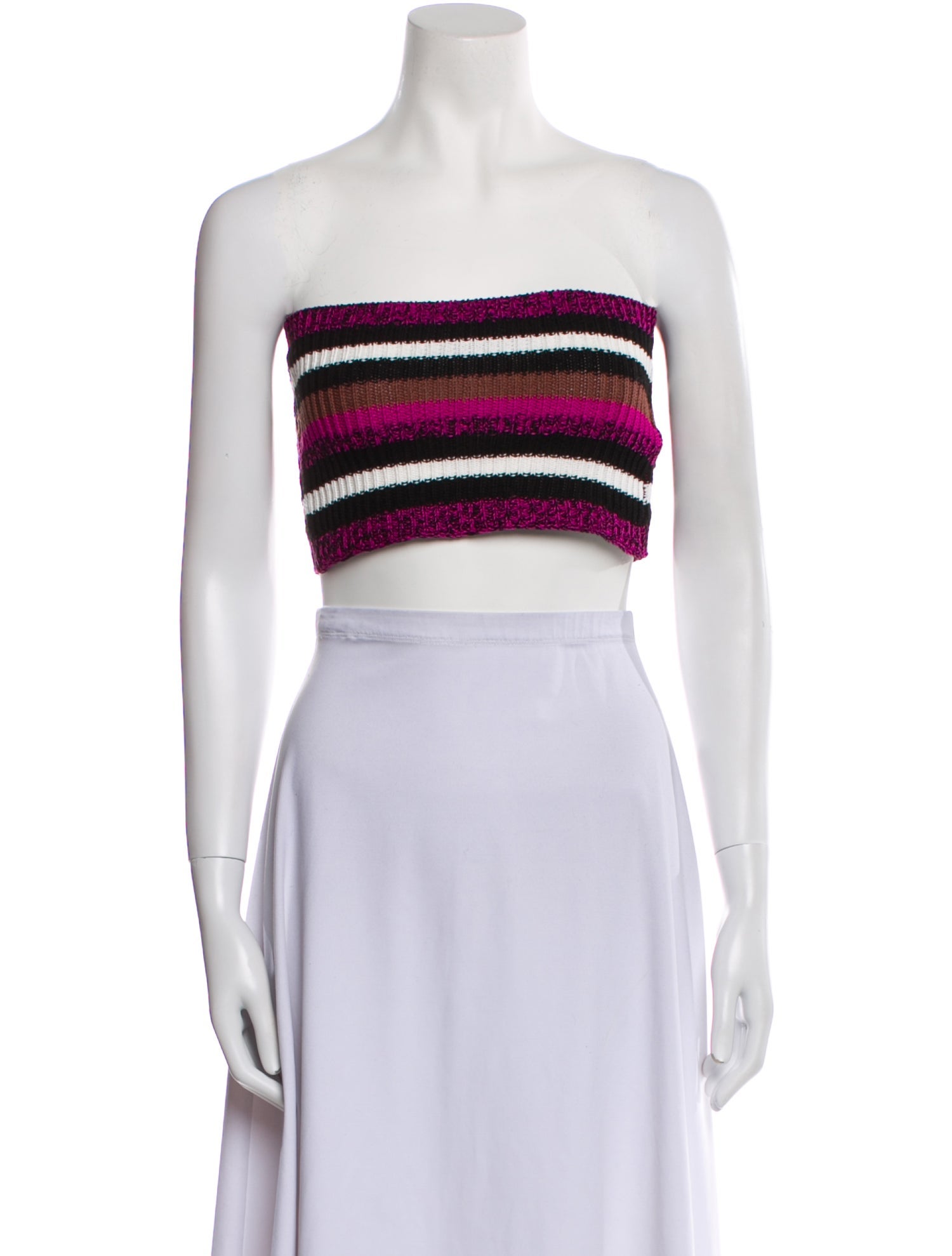 Valentino Striped Strapless Crop Top w/ Tags