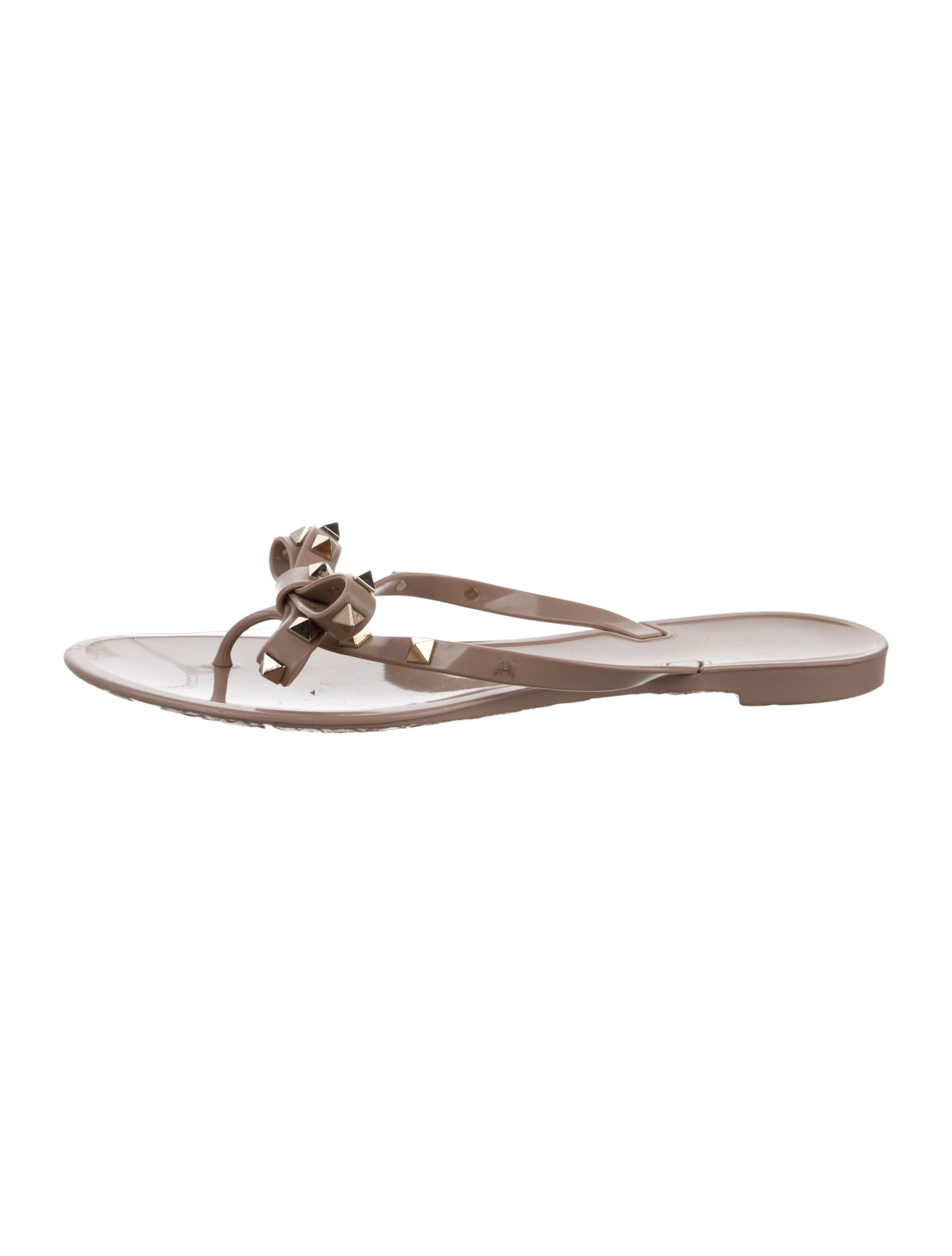 Valentino Rockstud Accents Rubber Slides