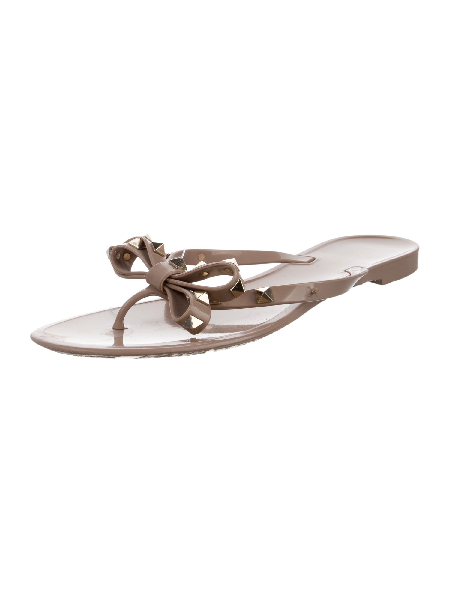 Valentino Rockstud Accents Rubber Slides