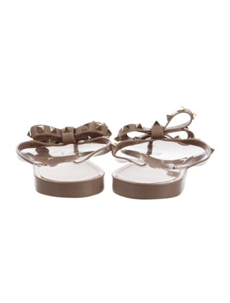 Valentino Rockstud Accents Rubber Slides