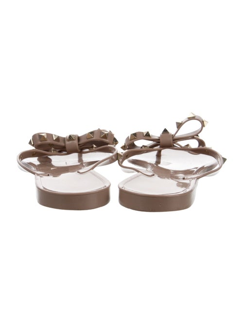 Valentino Rockstud Accents Rubber Slides