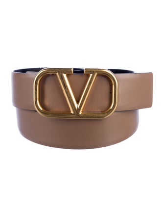 Valentino Vlogo Reversible Leather Belt