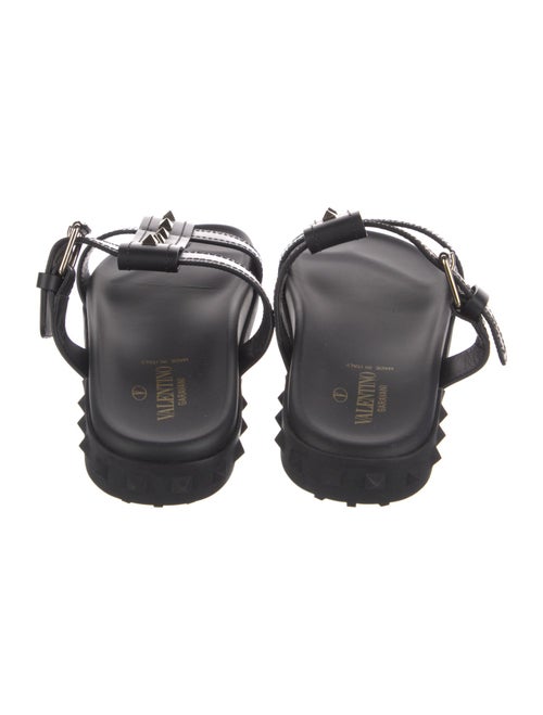 Valentino Rockstud Accents Leather Slides