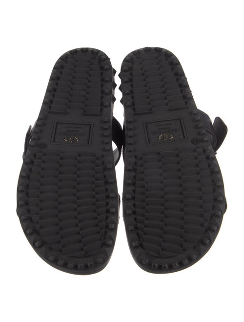 Valentino Rockstud Accents Leather Slides