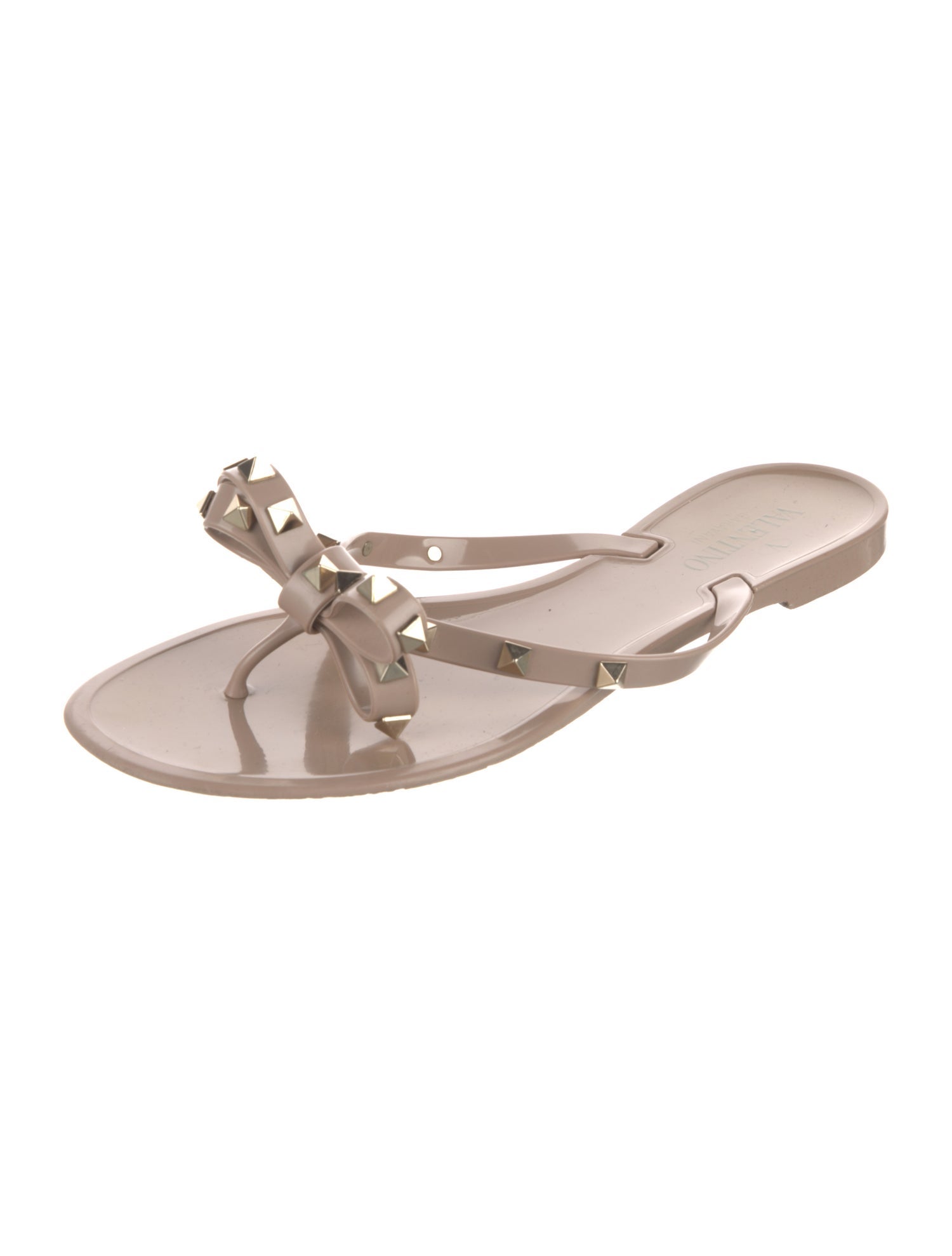 Valentino Rockstud Accents Rubber Slides