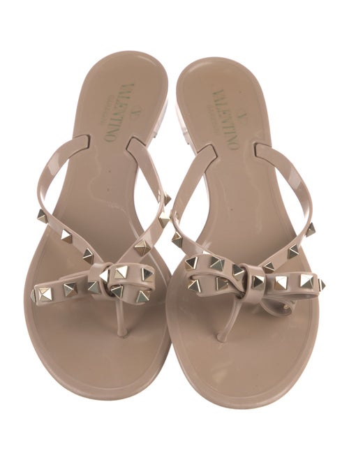 Valentino Rockstud Accents Rubber Slides