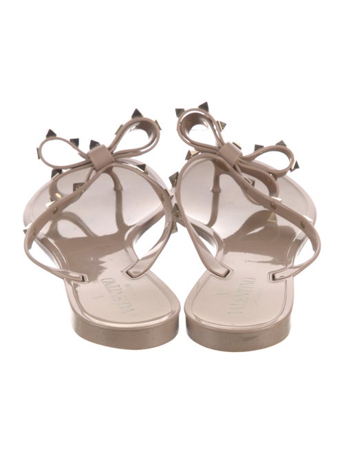 Valentino Rockstud Accents Rubber Slides