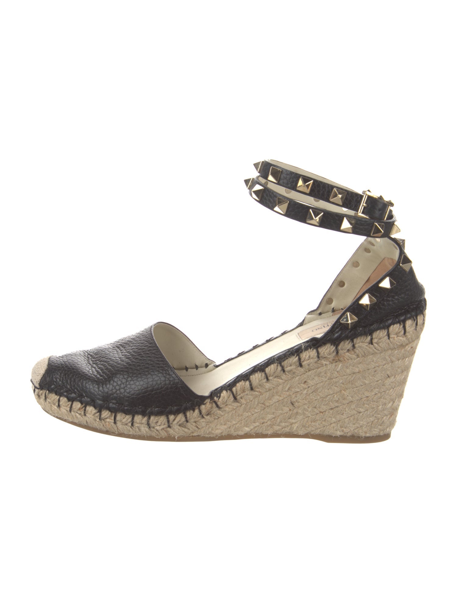 Valentino Rockstud Accents Leather Pumps