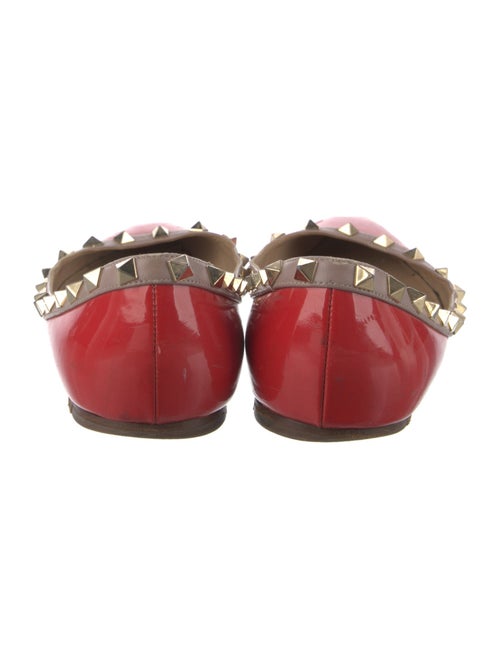 Valentino Rockstud Accents Patent Leather Ballet Flats