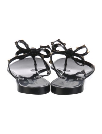 Valentino Rockstud Accents Rubber Slides