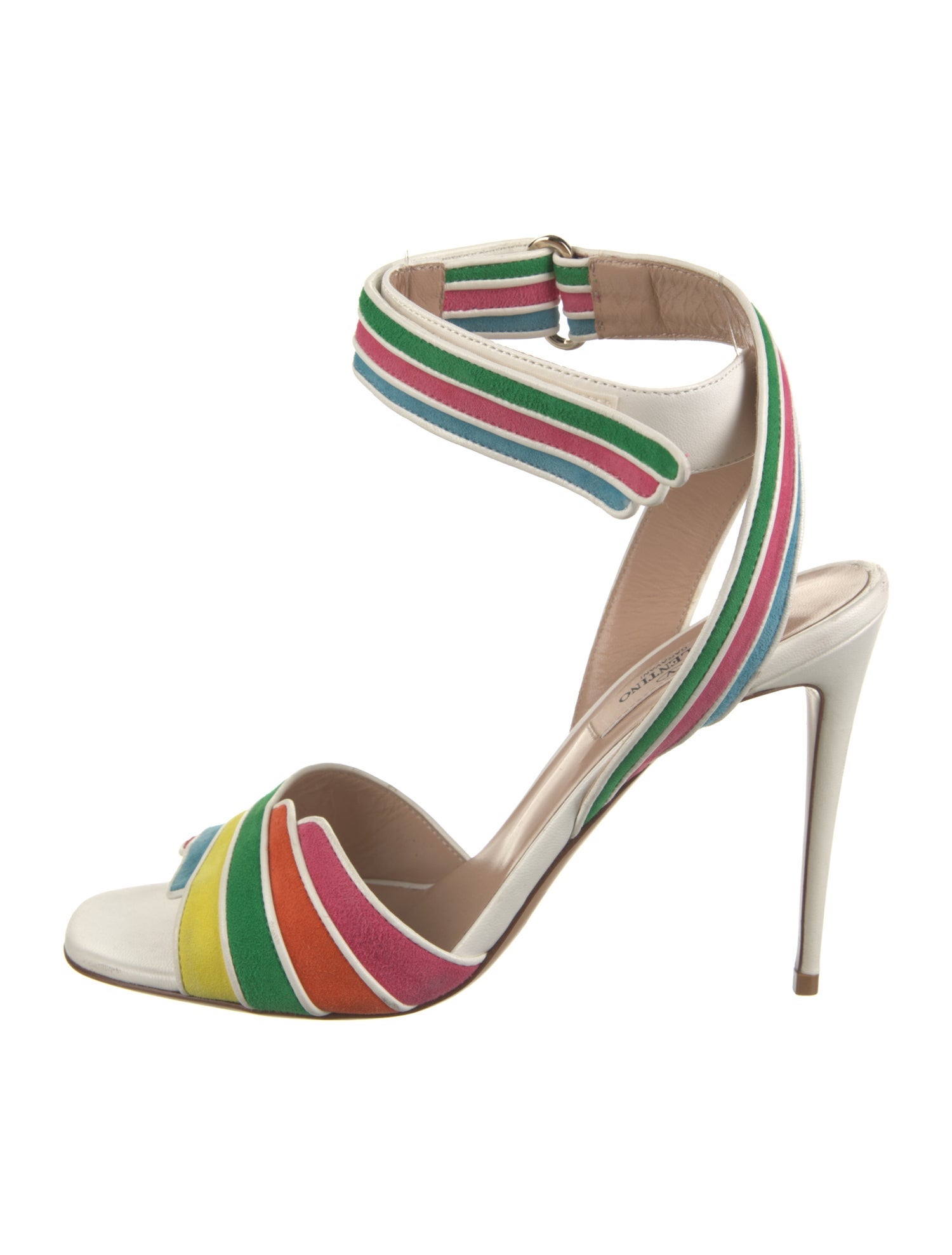 Valentino Leather Printed Sandals