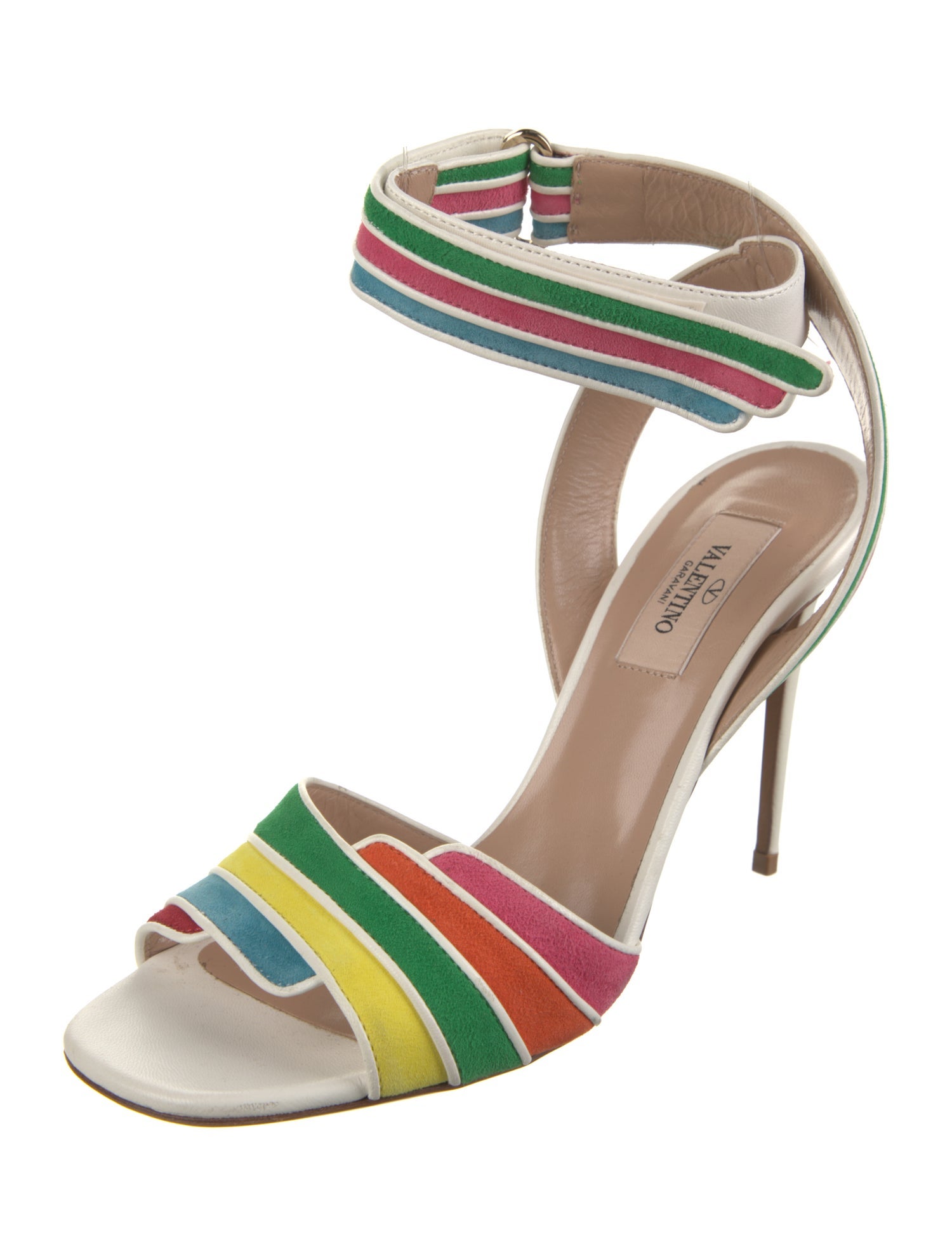 Valentino Leather Printed Sandals