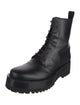 Valentino Leather Combat Boots