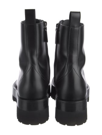 Valentino Leather Combat Boots