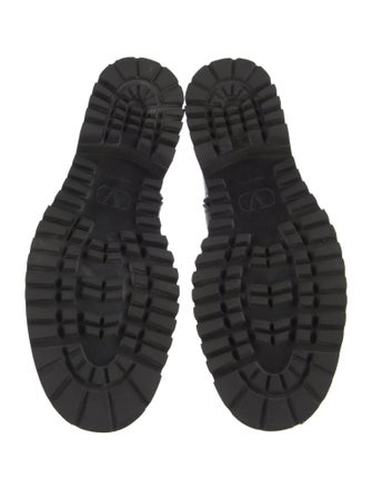 Valentino Leather Combat Boots