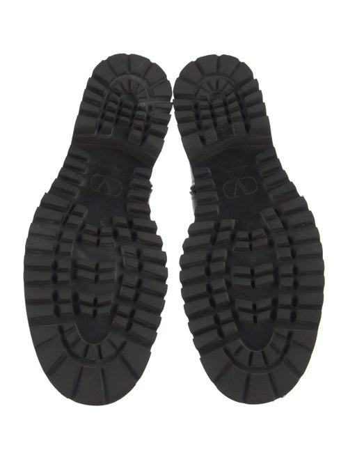 Valentino Leather Combat Boots