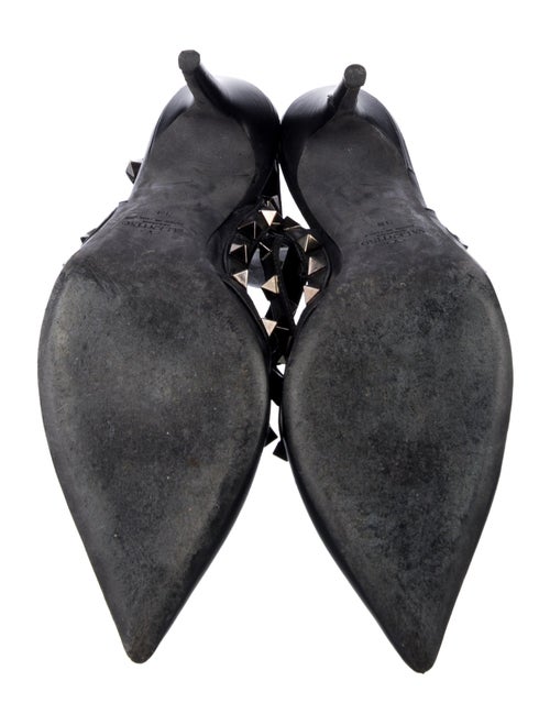 Valentino Rockstud Accents Leather T-Strap Pumps