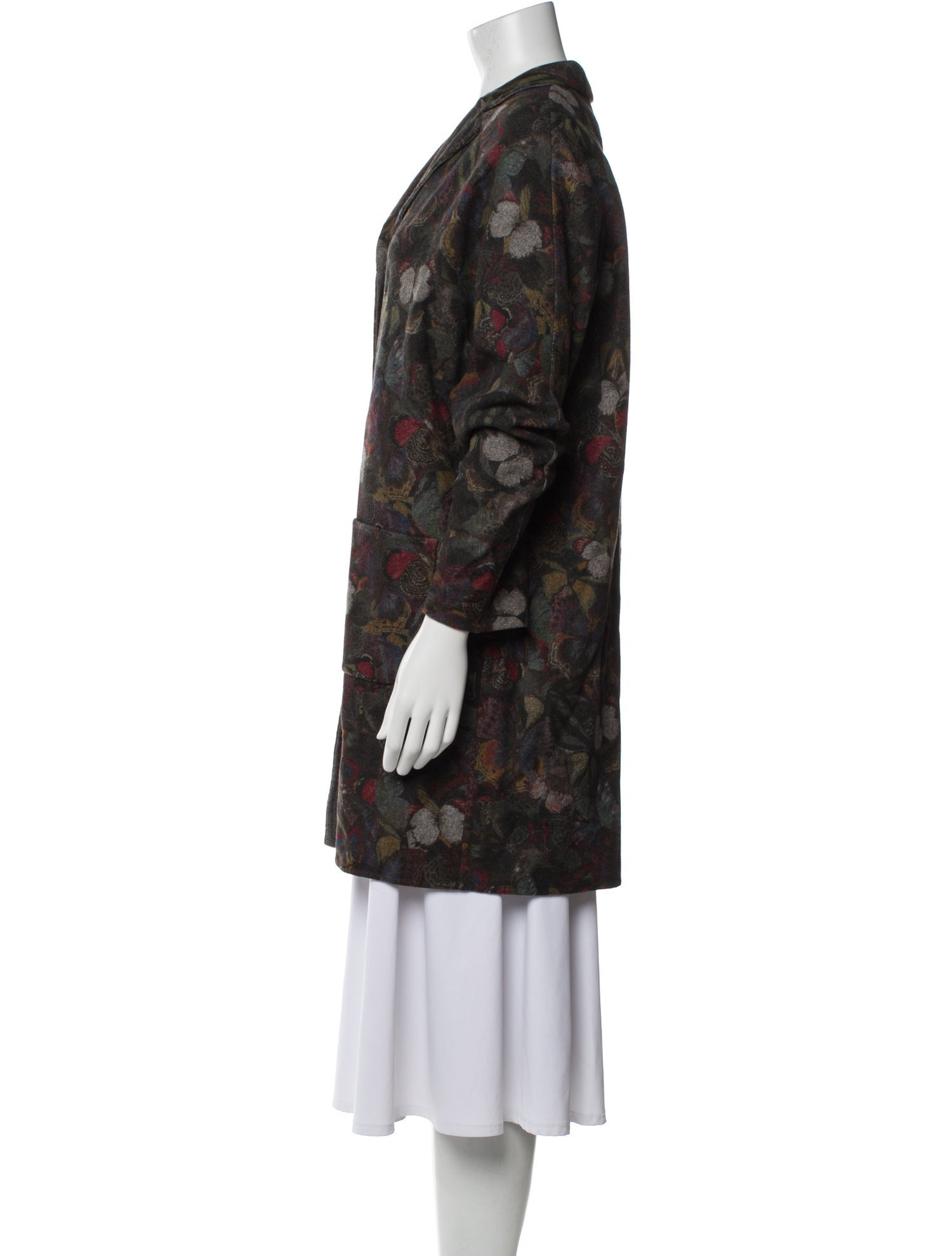 Valentino Wool Floral Print Coat