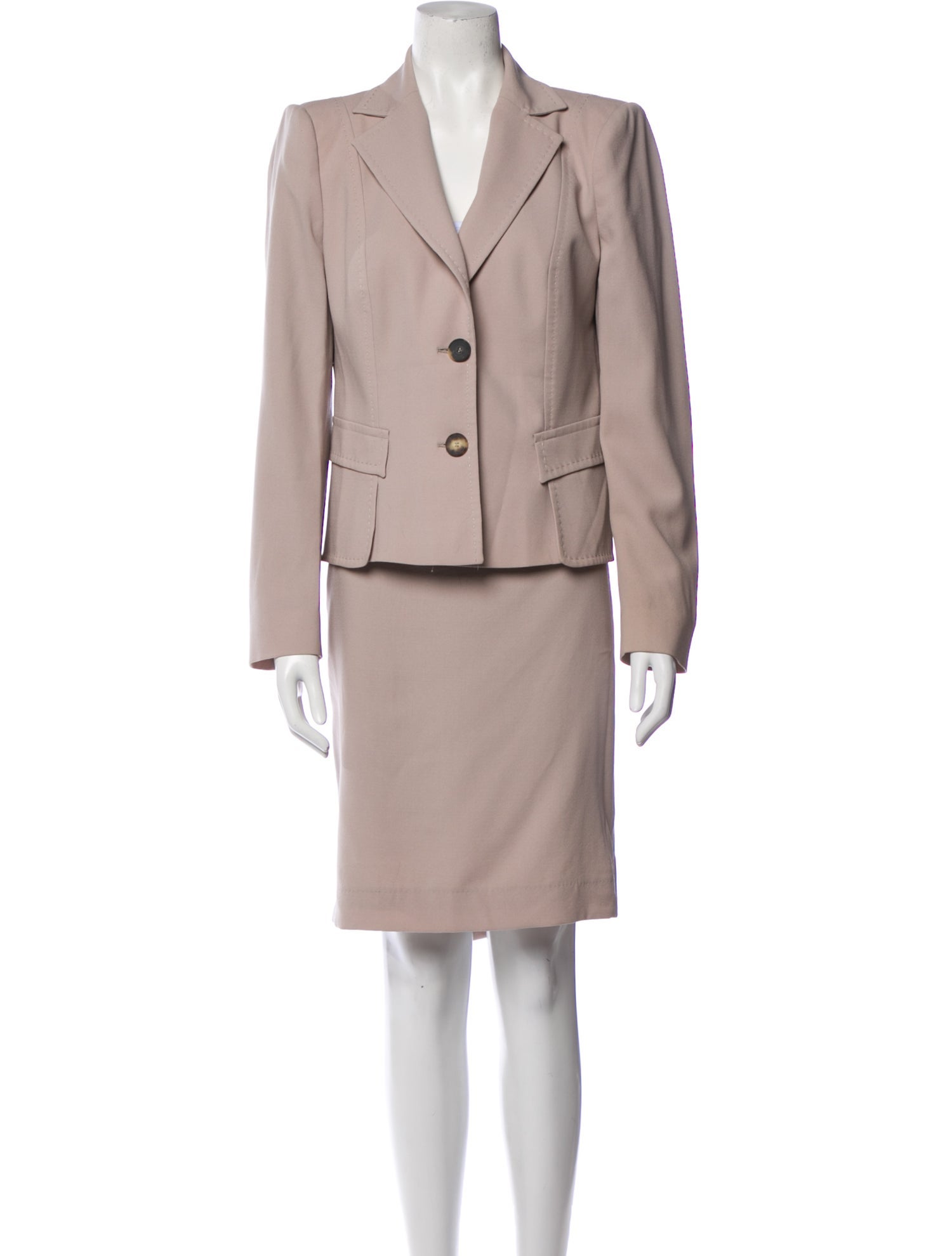 Valentino Virgin Wool Skirt Suit