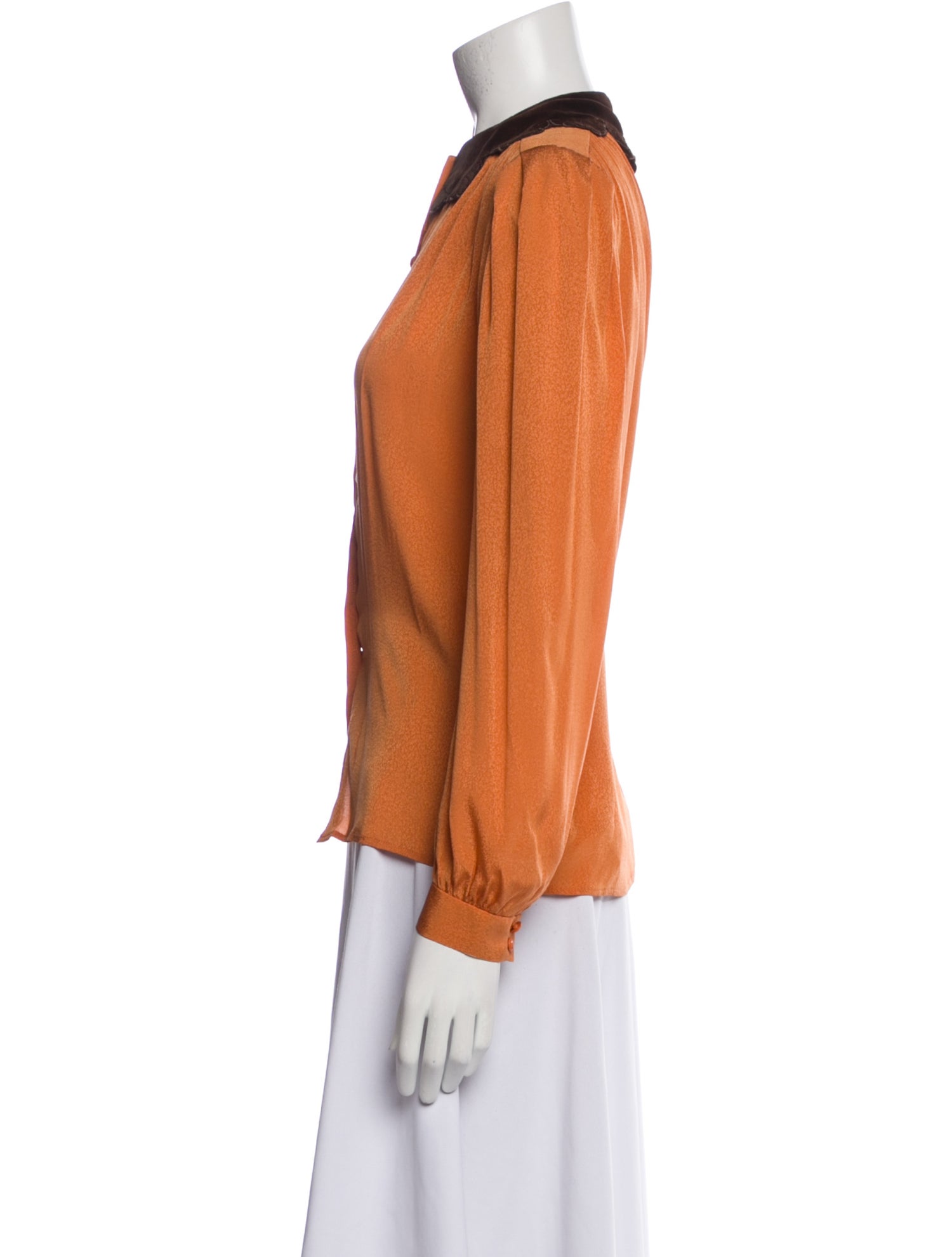 Valentino Long Sleeve Button-Up Top